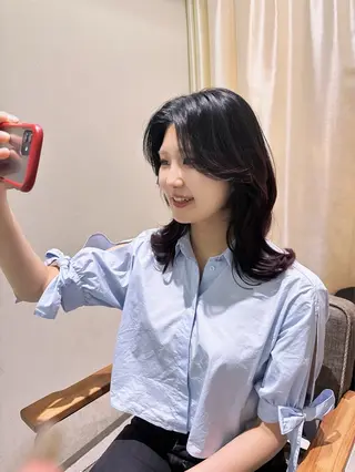 ミディアム カラー 🇰🇷レイヤー カット💐Seinaのヘアスタイル