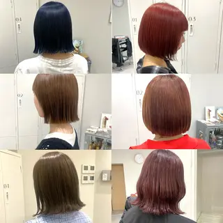 ミディアム カラー ヘアアレンジ ボブ /ニュアンス/ satomi🧸💖のヘアスタイル
