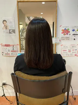 ミディアム 美髪ストレート/ メンズヘア/中田海斗のヘアスタイル