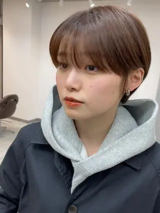 ショート neaf六本木所属・韓国風レイヤー ショート/犬塚 優介のヘアスタイル