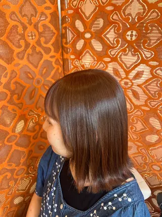 ミディアム カラー ベージュカラー⌇﻿ くびれヘア.𐙚心音のヘアスタイル