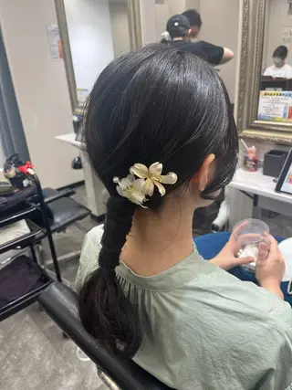 セミロング ヘアアレンジ 籾木 美優のヘアスタイル