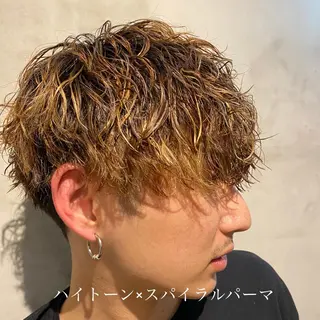 ショート カラー パーマ メンズ ✂︎メンズ特化✂︎ 竹内貴則のヘアスタイル