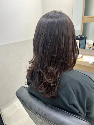 セミロング 田中 絵理のヘアスタイル