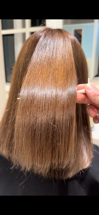 ミディアム Zina/髪質改善/ 縮毛矯正/谷内昇太のヘアスタイル