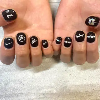 ショート カラー パーマ ヘアアレンジ メンズ キッズ ネイル マツエク・マツパ アイブロウ 今福鶴見ネイル 8(ｴｲﾄ)のネイルデザイン