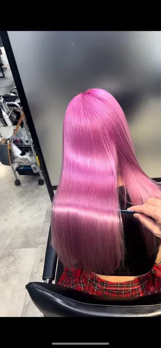 ロング カラー 及川シゲル 髪質改善講師のヘアスタイル