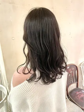 セミロング パーマ 銀座No.1髪質改善 縮毛矯正/本木のヘアスタイル