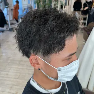 ショート パーマ メンズ サソウ ユリエ🥥のヘアスタイル