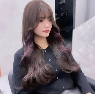 セミロング ikuma/ ミルクティーのヘアスタイル