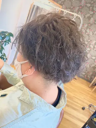 ショート カラー パーマ ヘアアレンジ メンズ Design Color🐰アユミのヘアスタイル