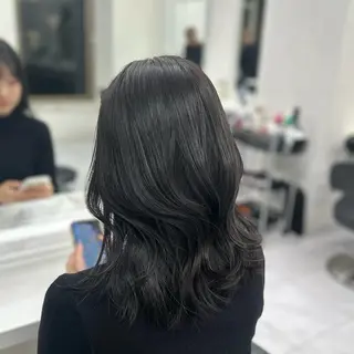 ロング カラー パーマ ヘアアレンジ メンズ キッズ ブリーチなしカラー/ ブラウン/レイヤーのヘアスタイル