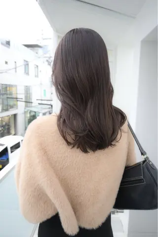 セミロング カラー 日南乃/柔らか ブラウンカラーのヘアスタイル