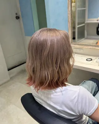 ミディアム カラー 🦋ブリーチ/カラー 専門Aya💖のヘアスタイル