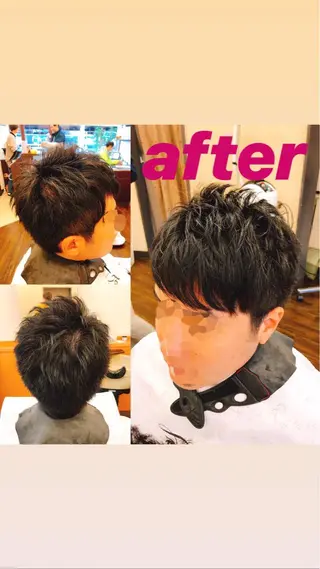 ショート プレミアムバーバー赤坂所属・野川 純麗のヘアスタイル