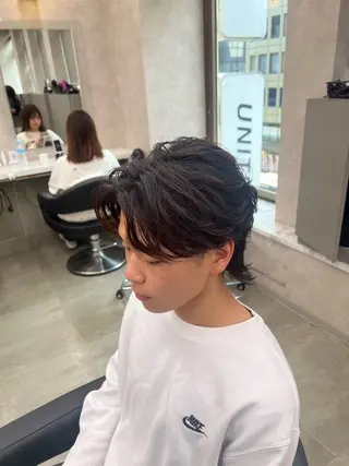 ショート カラー パーマ メンズ 韓国レイヤーカット /REIのヘアスタイル