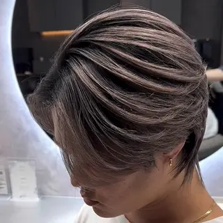 カラー メンズ メンズパーマ🔵 ハイトーン✨原田慎也のヘアスタイル