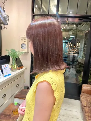 ミディアム カラー Luce横浜店所属・yuu 🪴 透明感 カラー/メンズパーマのヘアスタイル