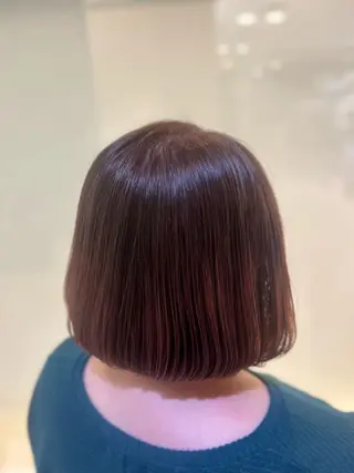 ショート カラー 髪質改善/縮毛矯正 ササキナツミのヘアスタイル