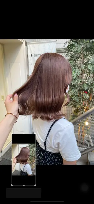 ミディアム カラー ParveMix 岡本えりかのヘアスタイル