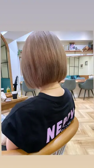 ショート カラー 縮毛/ショート/ ボブ/レイヤー/小原のヘアスタイル