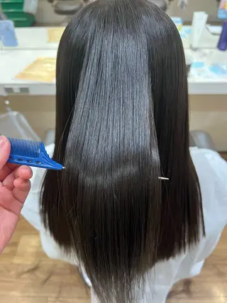 ミディアム 朝が楽になる艶髪縮毛 ✨中稲明梨のヘアスタイル