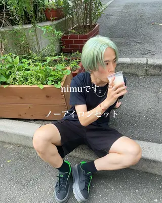 ショート カラー パーマ ヘアアレンジ メンズ 【池袋/スパイキー ショート】ⓝⓘⓜⓤのヘアスタイル