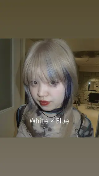 セミロング カラー タマキ/似合わせ カット/Wカラーのヘアスタイル