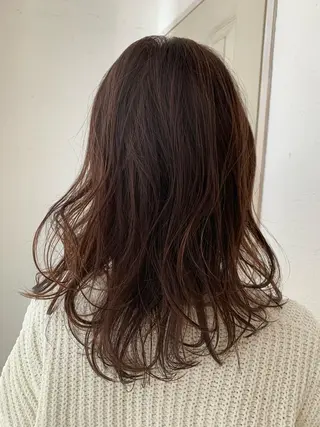 セミロング カラー fio マナミのヘアスタイル