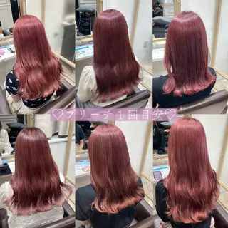 セミロング カラー 菅村 緋莉🎀ガーリーヘアのヘアスタイル