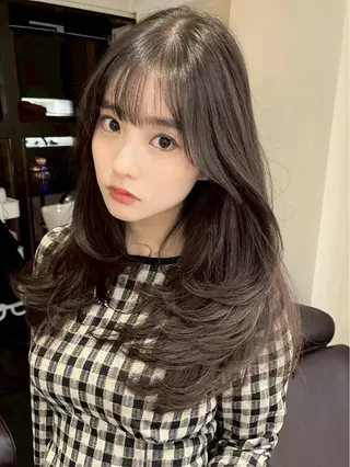 ロング カラー 藤田 瑛のヘアスタイル