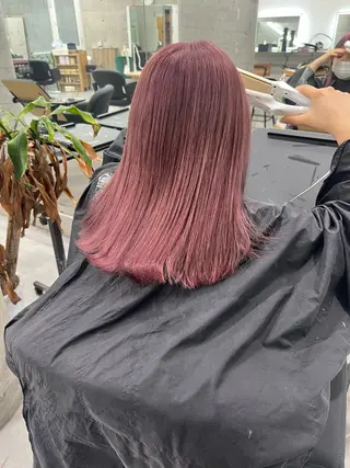 ミディアム welring hair salon所属・azusa/心斎橋/ ハイトーンカラーのヘアスタイル