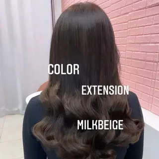 ロング カラー エクステ🩵ブリーチ 韓国ヘア🩵KAEのヘアスタイル