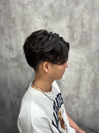 ショート パーマ メンズ 韓国風メンズ/毛流れ ヘアなら須田龍世のヘアスタイル