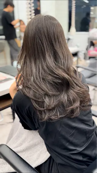 ロング カラー 前髪顔まわりカット 🌈中村海聖のヘアスタイル