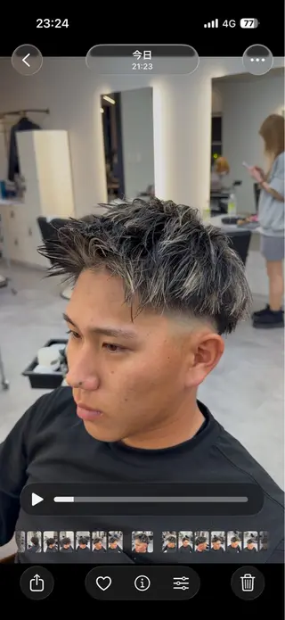 カラー メンズ riens harutoのヘアスタイル