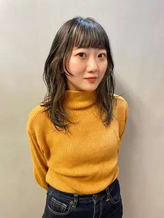 ミディアム カラー パーマ ヘアアレンジ メンズ キッズ ネイル マツエク・マツパ tatsumi/ボブ ウルフ/レイヤーのヘアスタイル