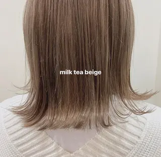 ミディアム カラー 顔周りレイヤー 🎀マリノのヘアスタイル