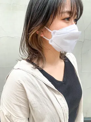 ミディアム カラー ヘアアレンジ yuka .のヘアスタイル