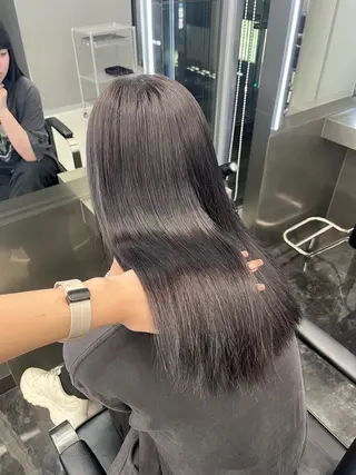 セミロング カラー 韓国ヘア🖤/透明感 shihoのヘアスタイル