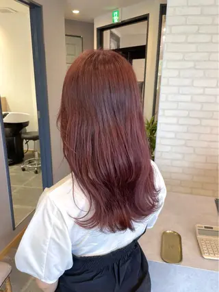 ロング カラー 西村 れいのヘアスタイル