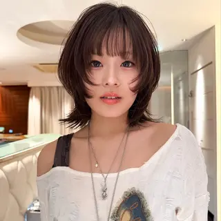 ショート モデル募集/山田蓮/ レイヤーボブのヘアスタイル