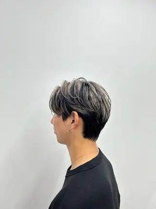 ショート カラー メンズ 酸性ストレート/ ボブ/暖色/リコのヘアスタイル