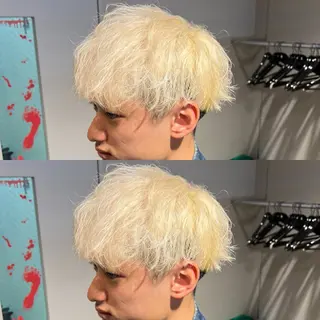 ショート カラー パーマ メンズ 韓国レイヤーカット /REIのヘアスタイル