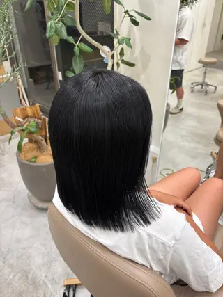 ミディアム カラー rion🪽 /wカラー・縮毛矯正のヘアスタイル