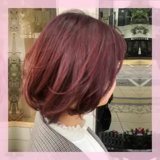 ミディアム カラー plum.所属・🍒前川 🍒のヘアスタイル
