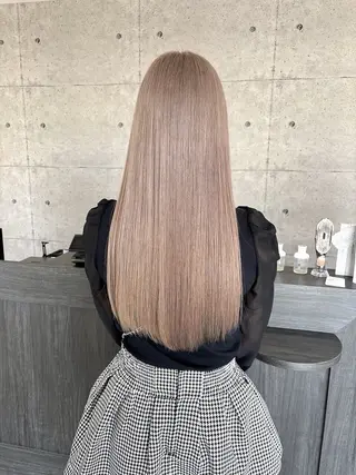 ロング SUZU/岡山/矯正 ブリーチ/レイヤーのヘアスタイル