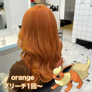 セミロング カラー ブリーチカラー 🩵MIZUKIのヘアスタイル