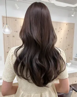 ロング カラー 新宿/韓国ヘア/ 髪質改善ストレートのヘアスタイル