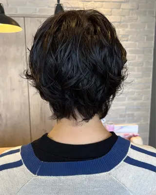 ショート パーマ セジールヘアメゾン所属・韓国レイヤー/透明感 カラー🐈曾根高のヘアスタイル